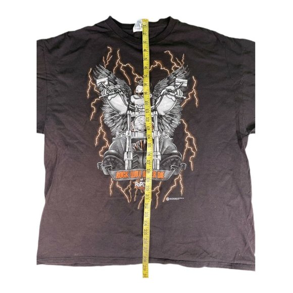 VTG ROCK WILL NEVER DIE  POPEYES CYCLE SHIRT - Picture 5 of 8